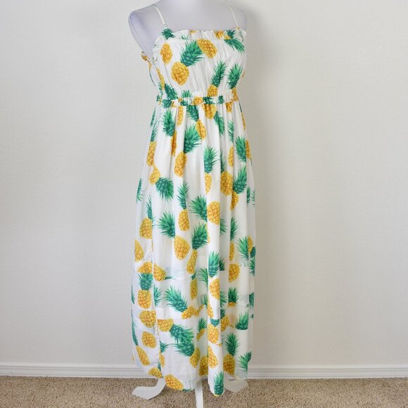 J. Crew Pineapple Squareneck Ruffle Maxi Dress - 2 - Picture 7 of 8